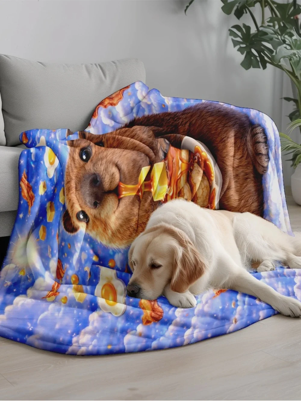 NEW Capybara Pancake Velveteen Blanket Cute Animal Cozy Throw - Picture 6 of 6